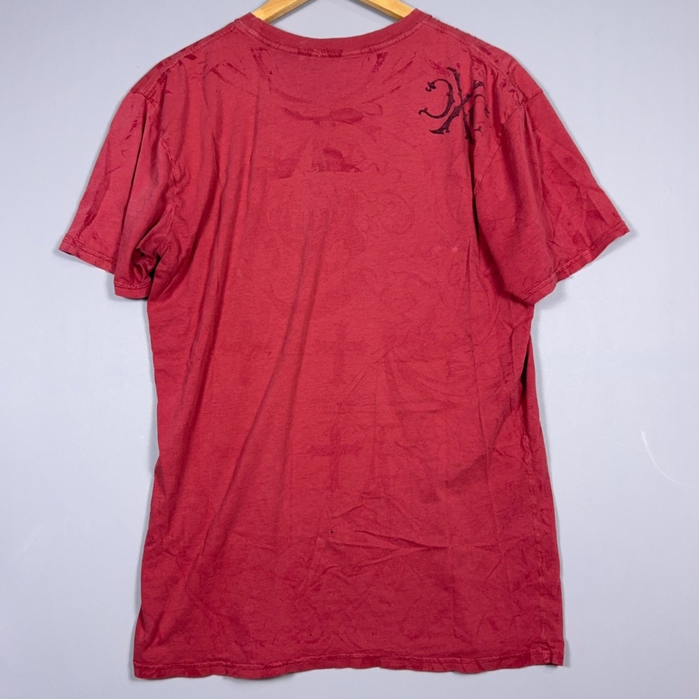 Xtreme Couture T-Shirt Mens Size Large Graphic Red MMA Y2K Grunge - Picture 2 of 8